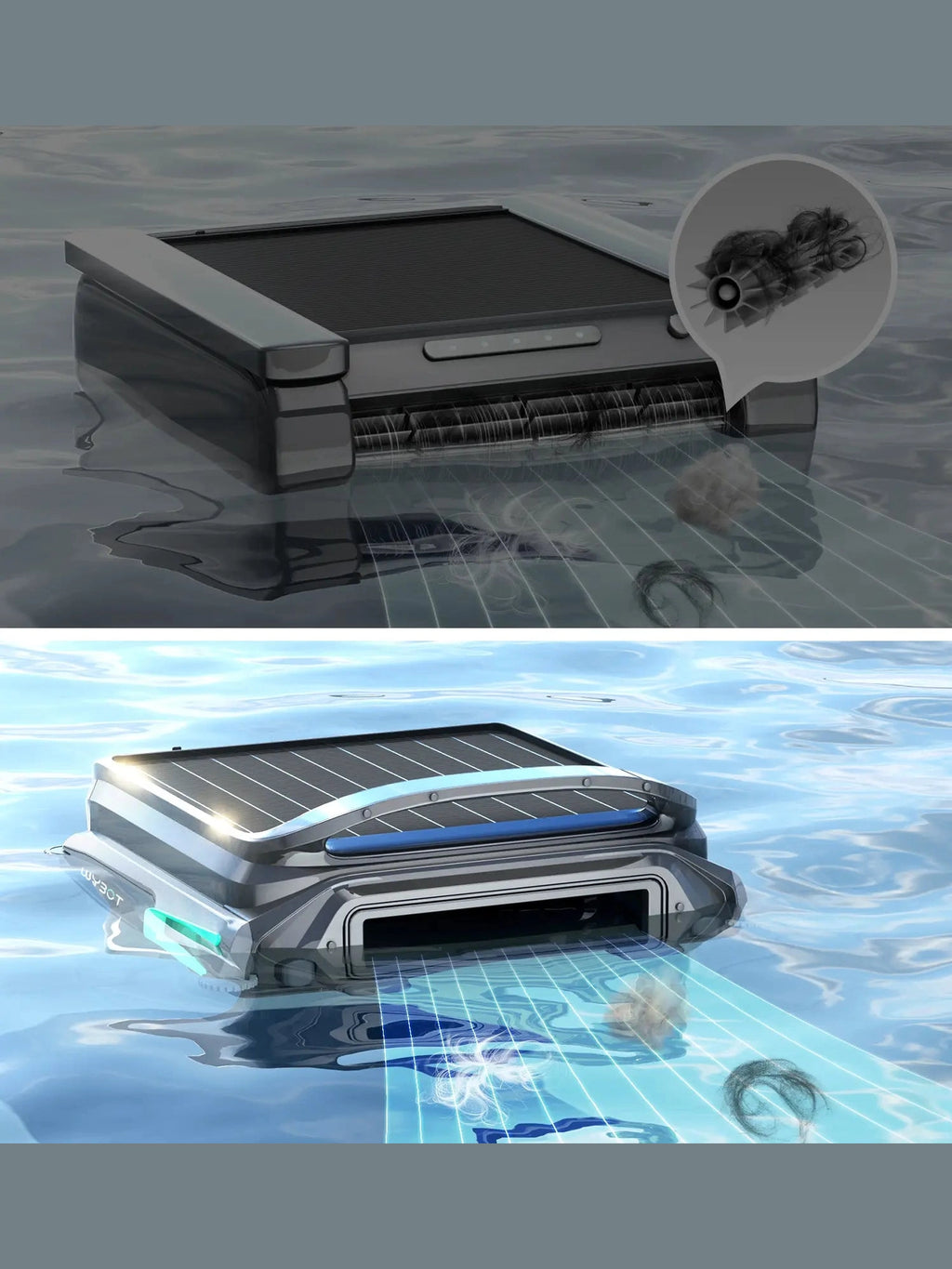 WYBOT F1 Pool Skimmer Solar Powered Robotic Cleaner-4