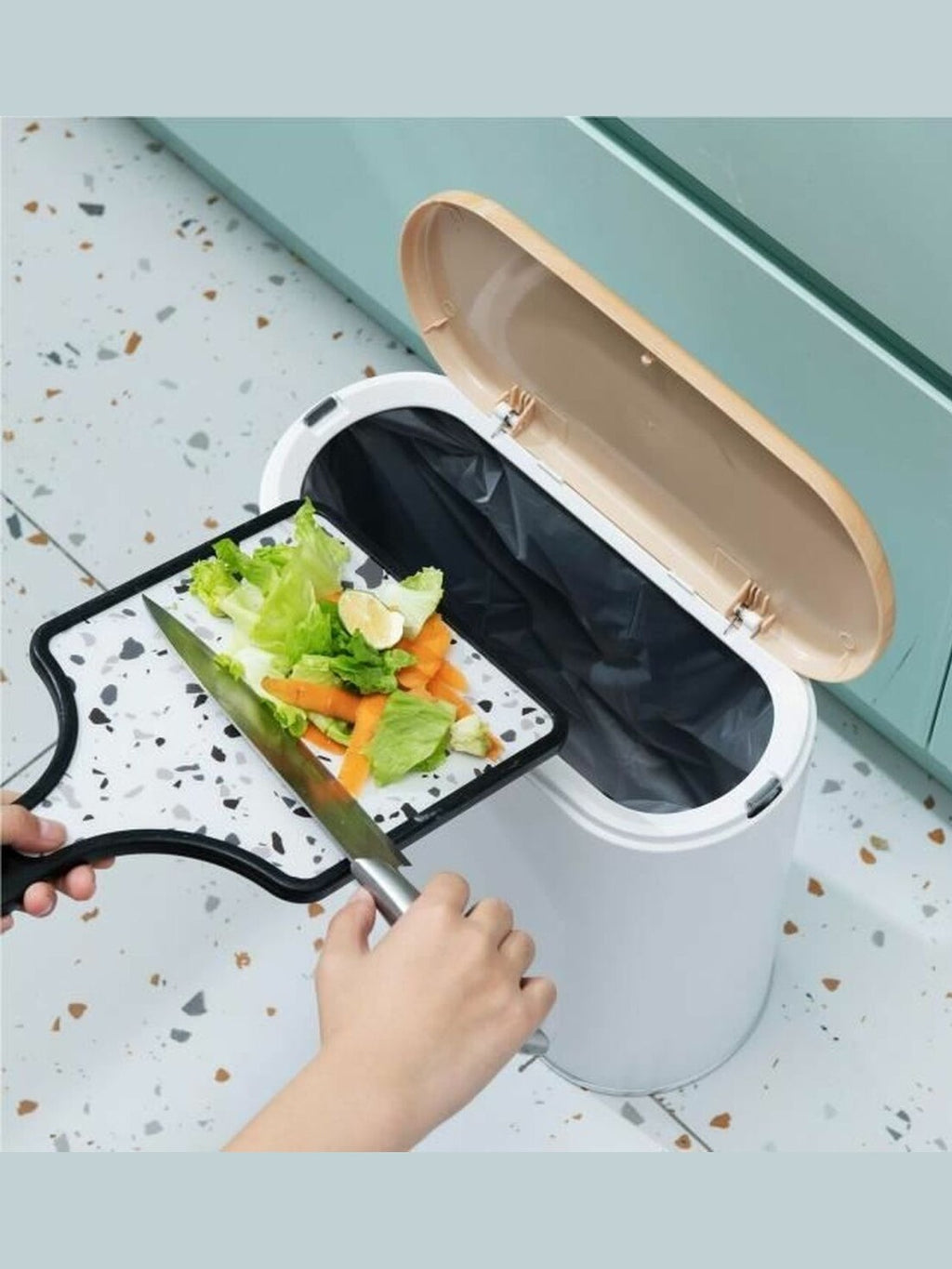 Waste Bin Kitchen Move Plastic 10L