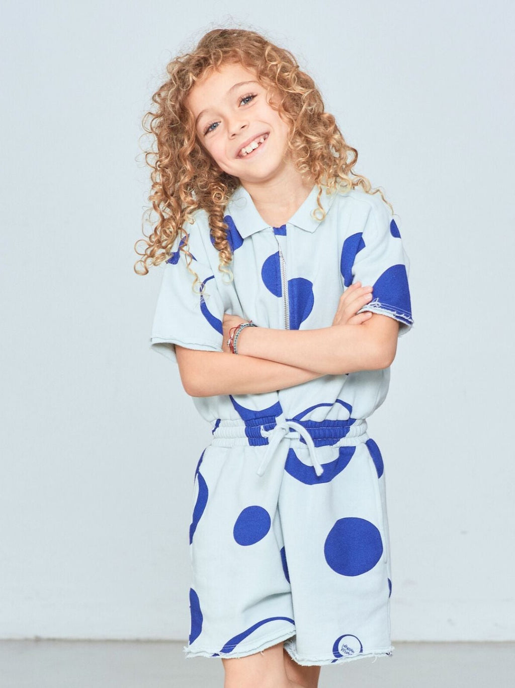 Blue Boys and Girls Jumpsuit