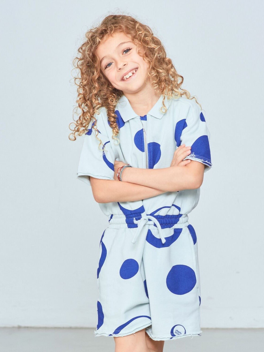 Blue Boys and Girls Jumpsuit