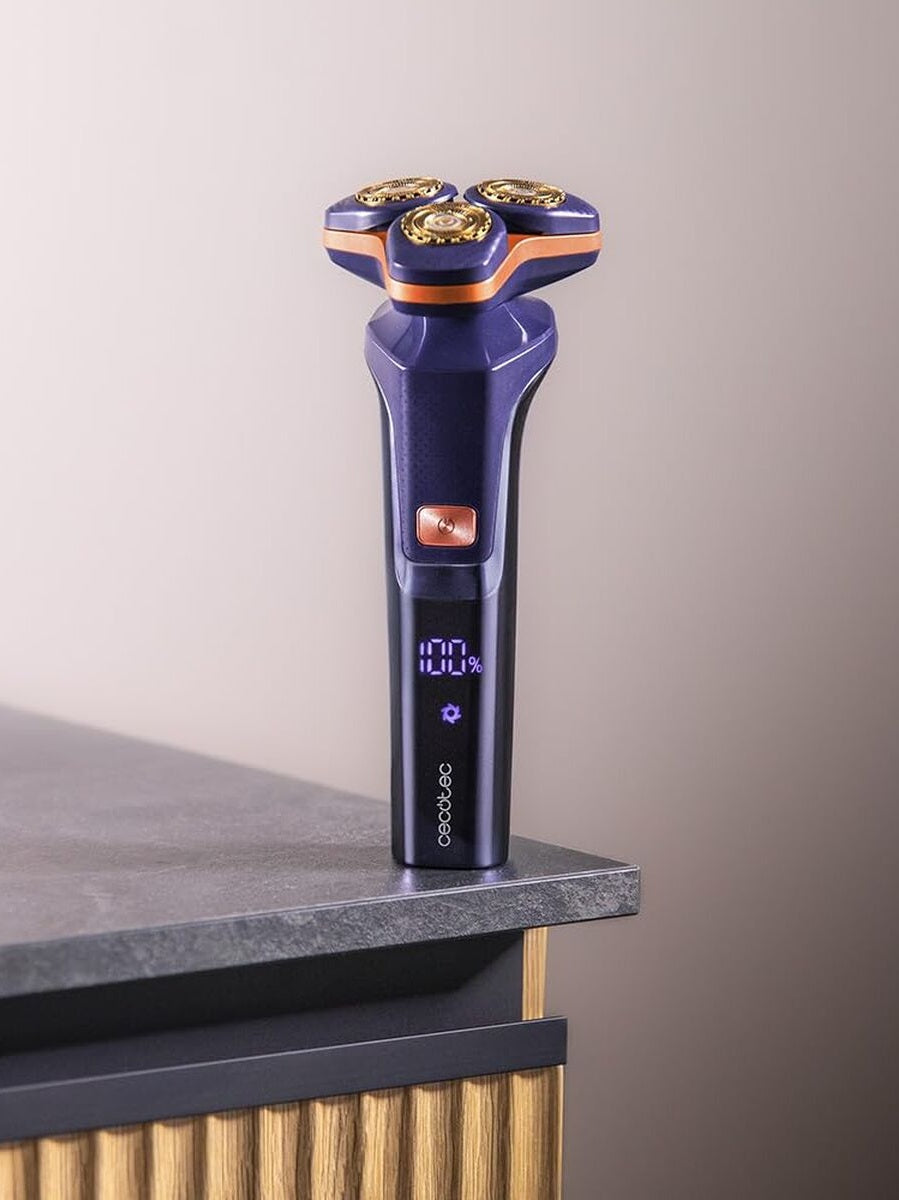 Cecotec PrecisionCare Aluminum Electric Shaver, titanium, 2 speeds, 2h battery