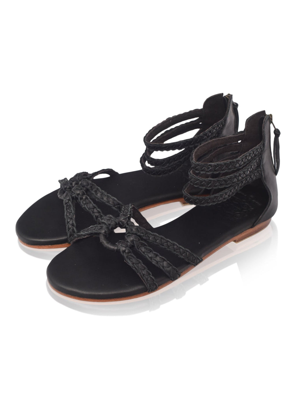 All Aboard Braided Leather Sandals-2