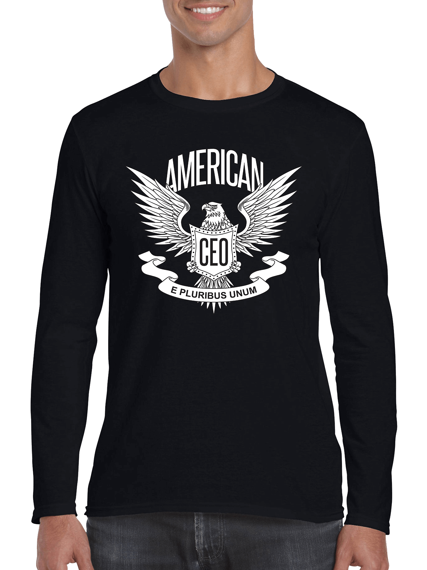 American CEO Patriotic Eagle Men's Long Sleeve Shirt