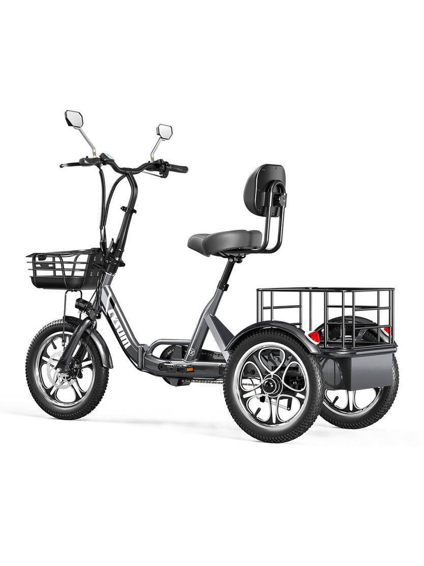 Foldable cargo e-trike - 48v 350w rear-drive, top speed 25km/h, 16 inch tire-0