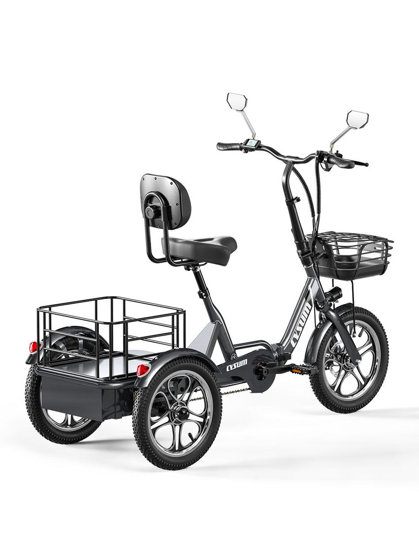 Foldable cargo e-trike - 48v 350w rear-drive, top speed 25km/h, 16 inch tire-4