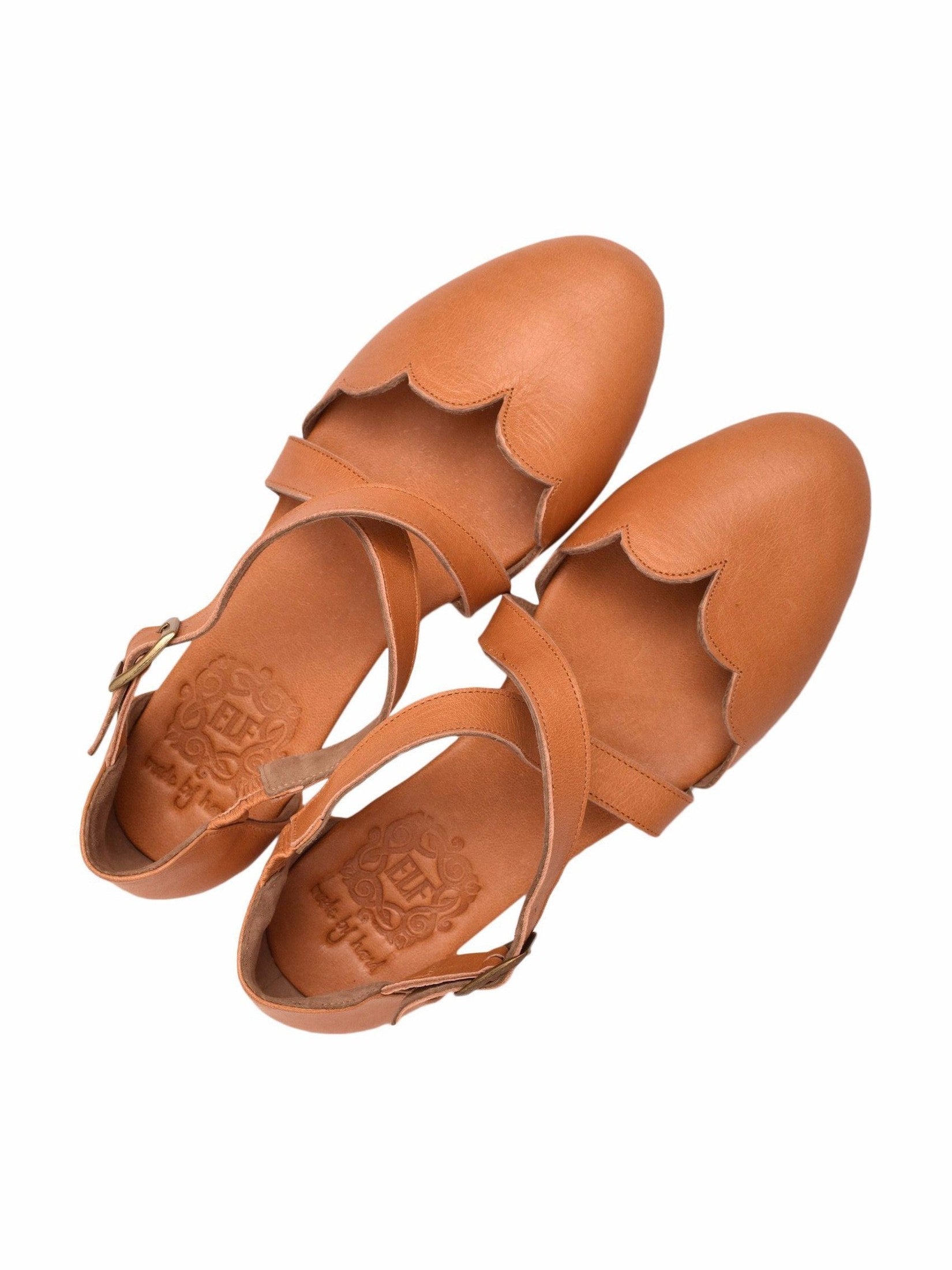 Mangrove Cross-Strap Leather Ballet Flats