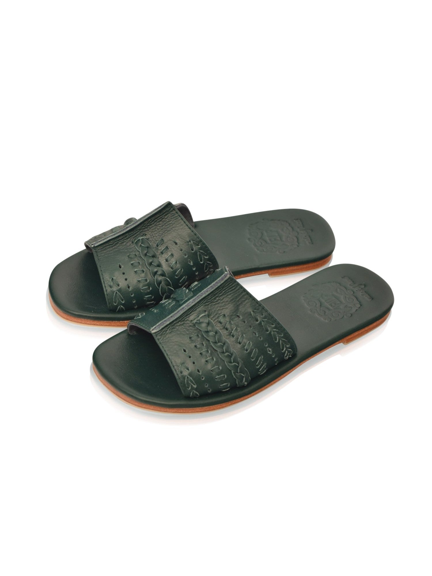 Dolce Vita Leather Slide Sandals-9
