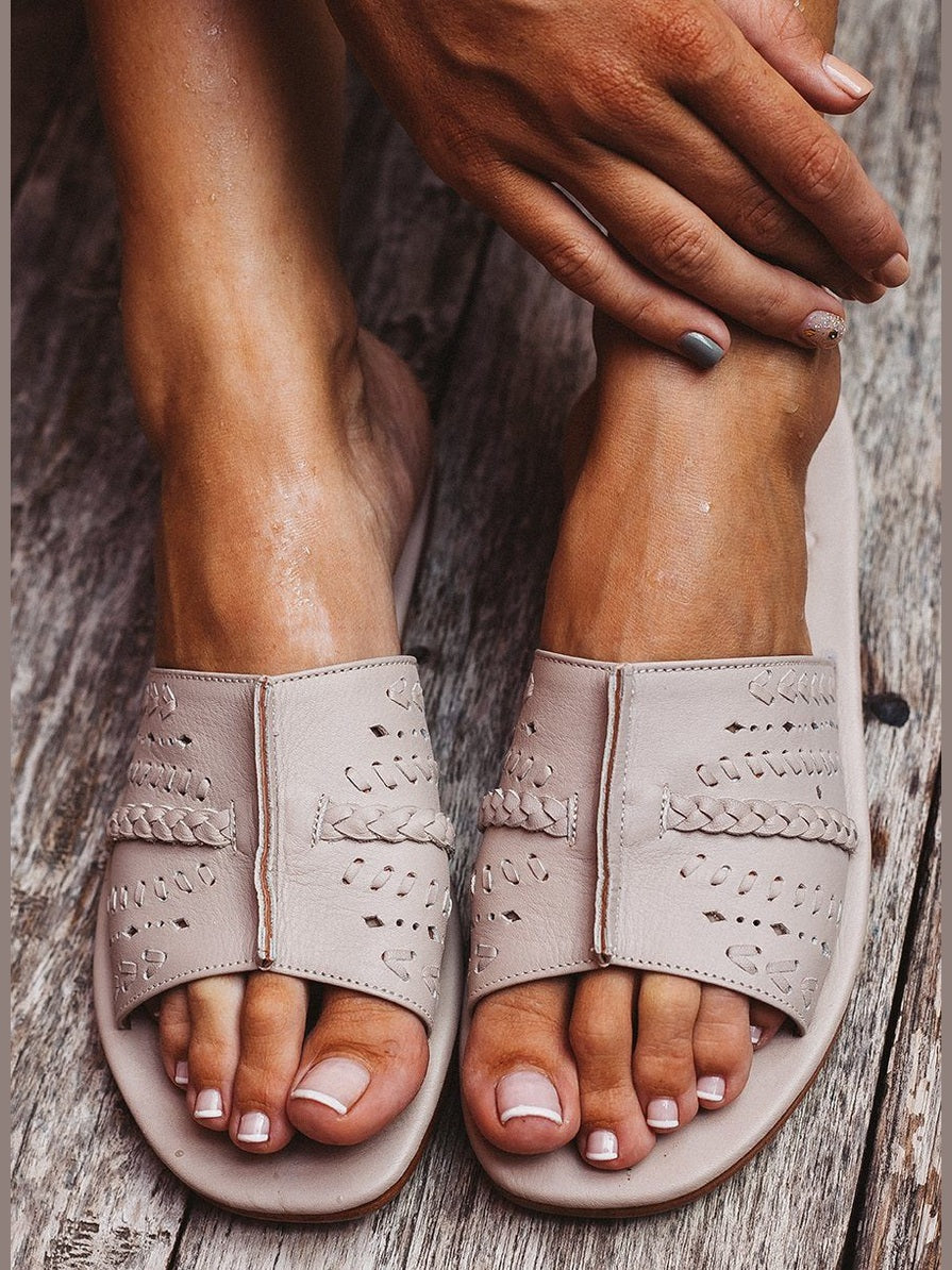 Dolce Vita Leather Slide Sandals-1