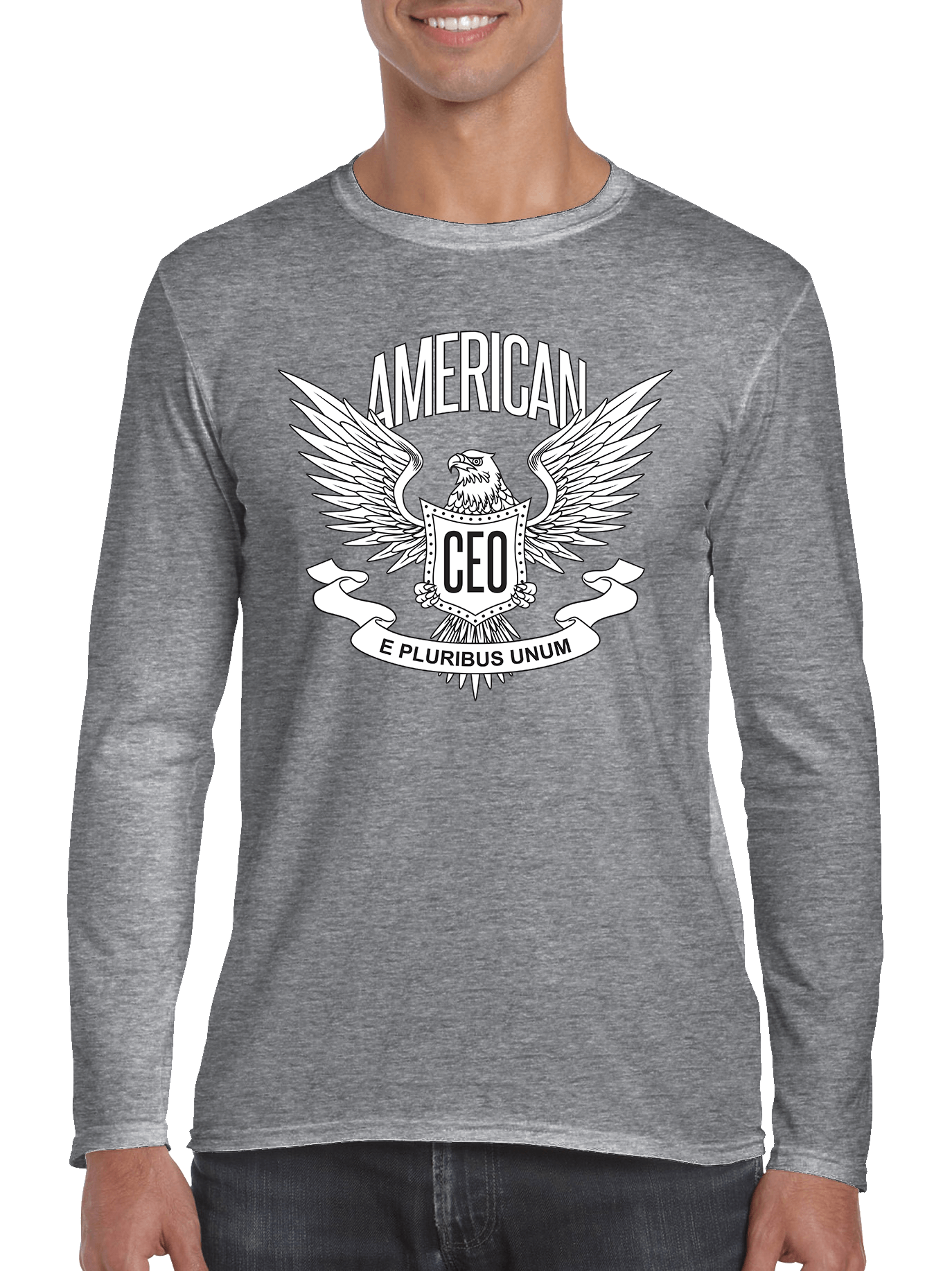 American CEO Patriotic Eagle Men's Long Sleeve Shirt