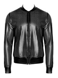schwarze Powerwetlook Jacke H076 - 3XL-0