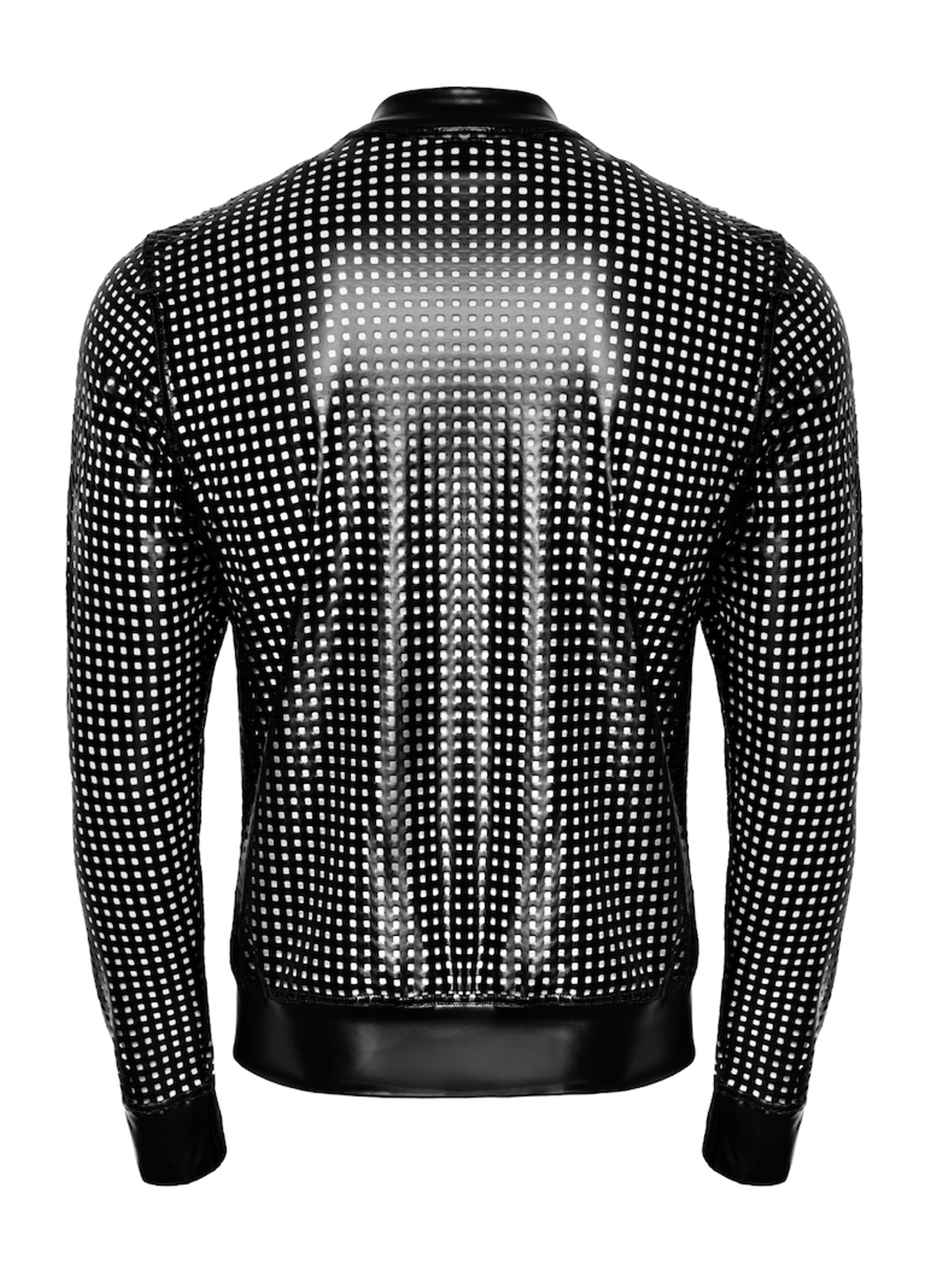 schwarze Powerwetlook Jacke H076 - 3XL-1