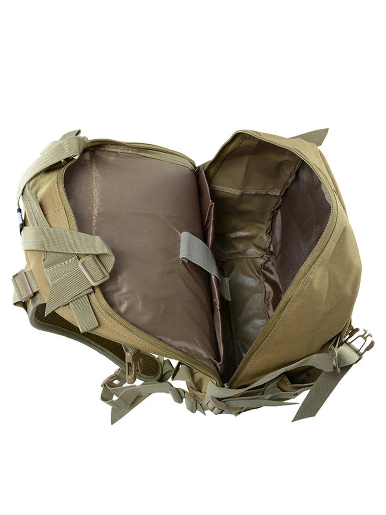 40L Tactical Camping Backpack Waterproof Molle Khaki-2