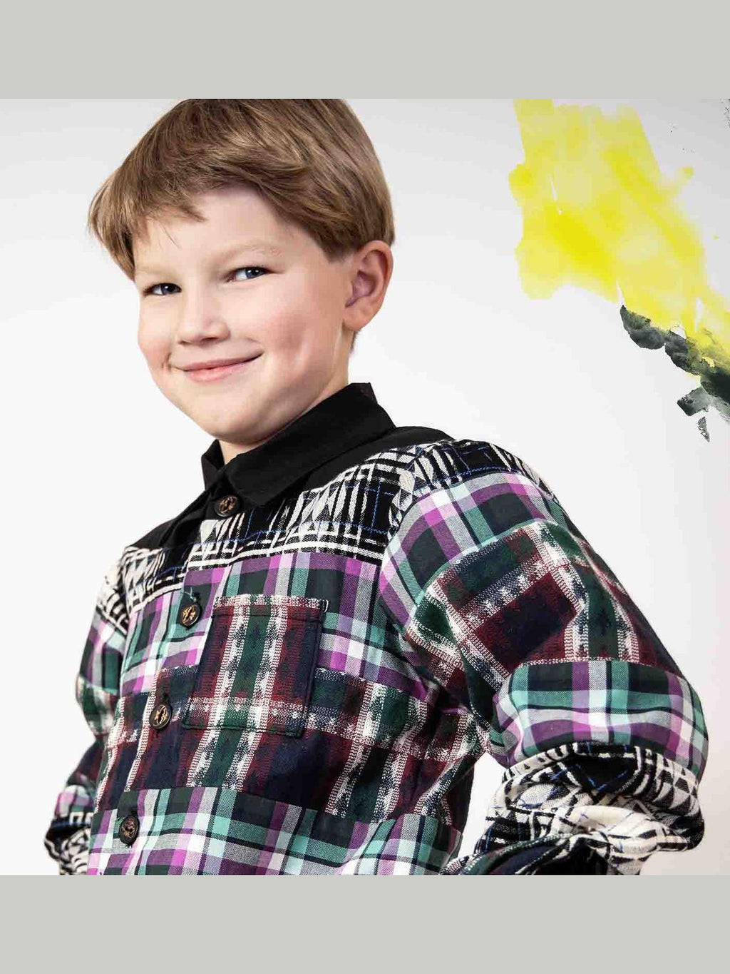 Mixed Tartan Plaid Shirt