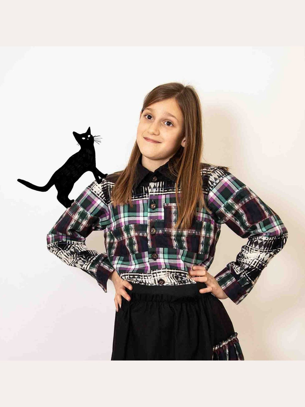 Mixed Tartan Plaid Shirt