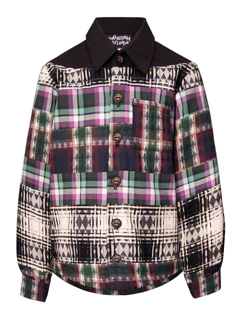 Mixed Tartan Plaid Shirt