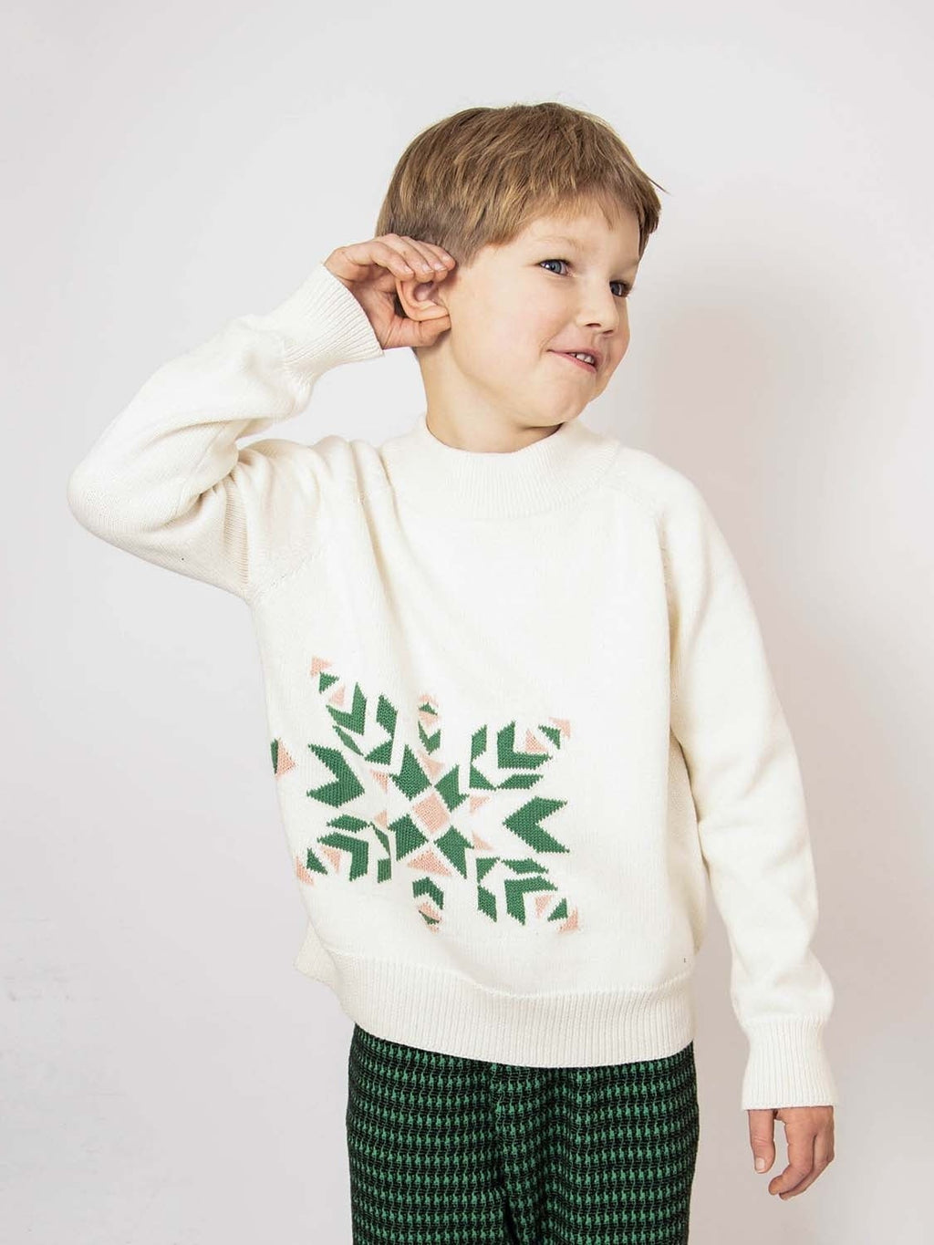 Organic Cotton Christmas Sweater Snowflake