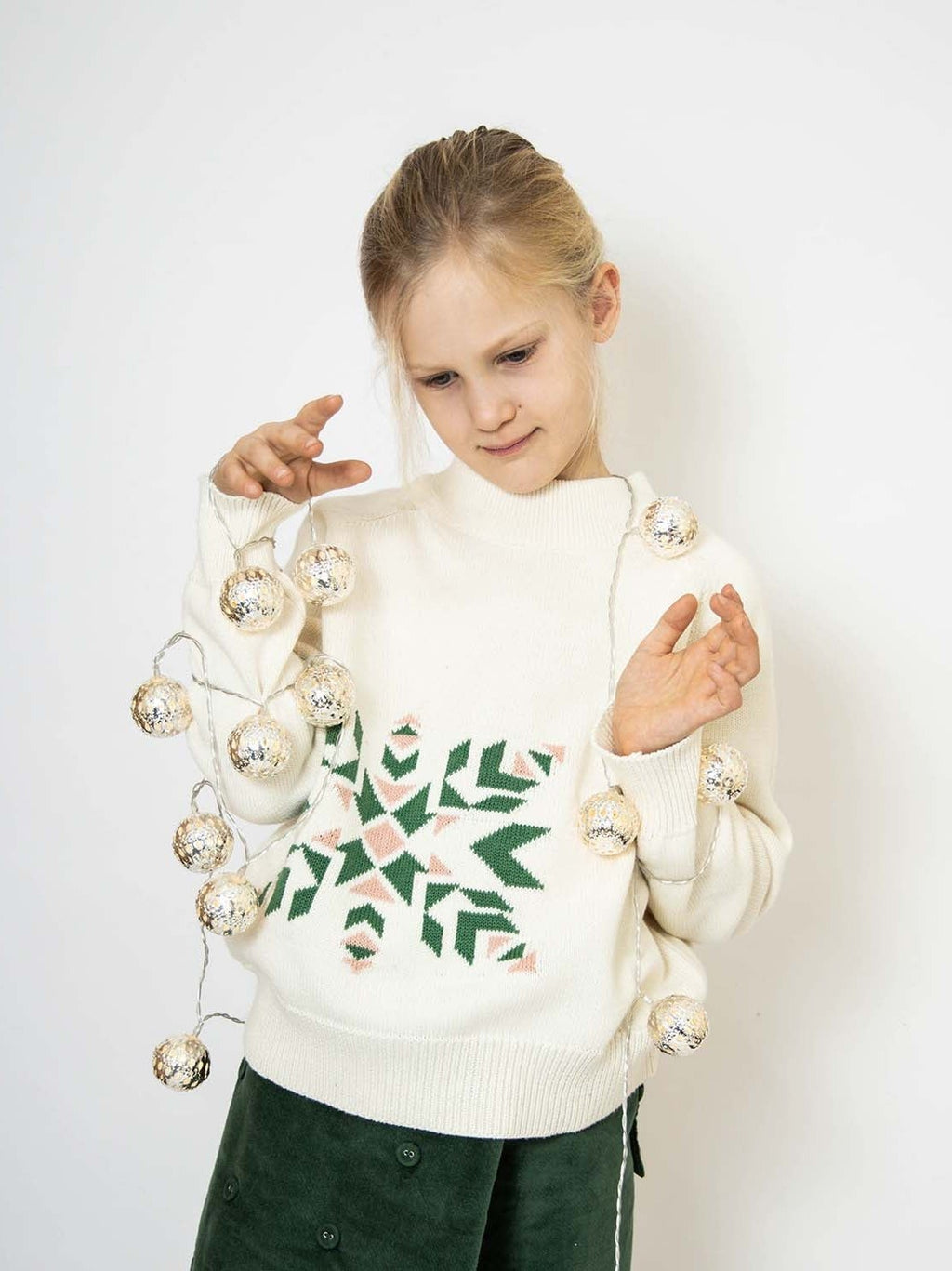 Organic Cotton Christmas Sweater Snowflake
