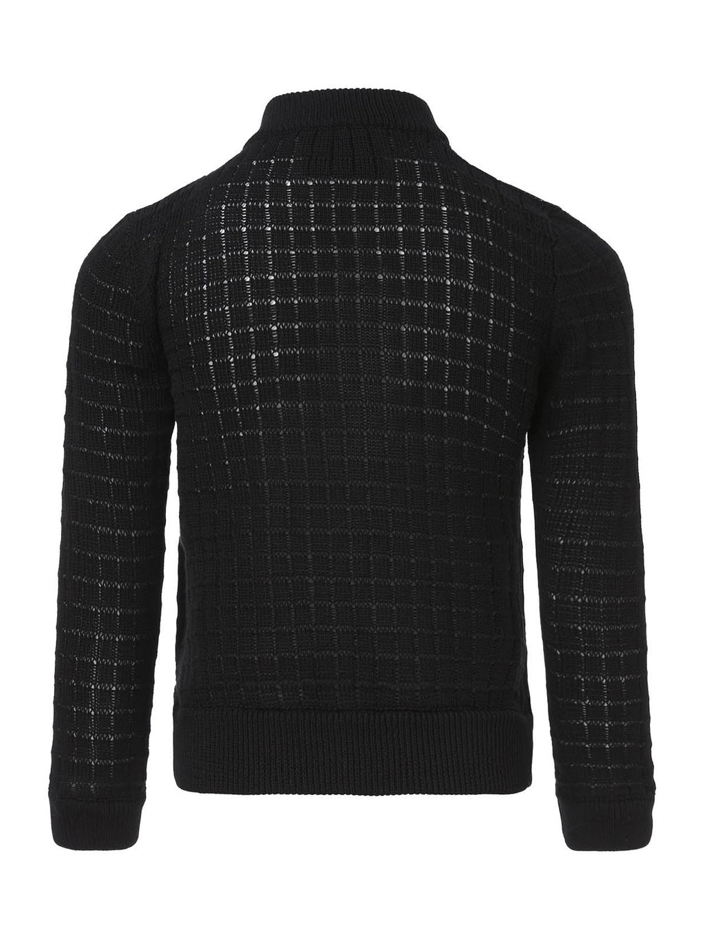 Balck Summer Cardigan with Front Buttons Fastening 