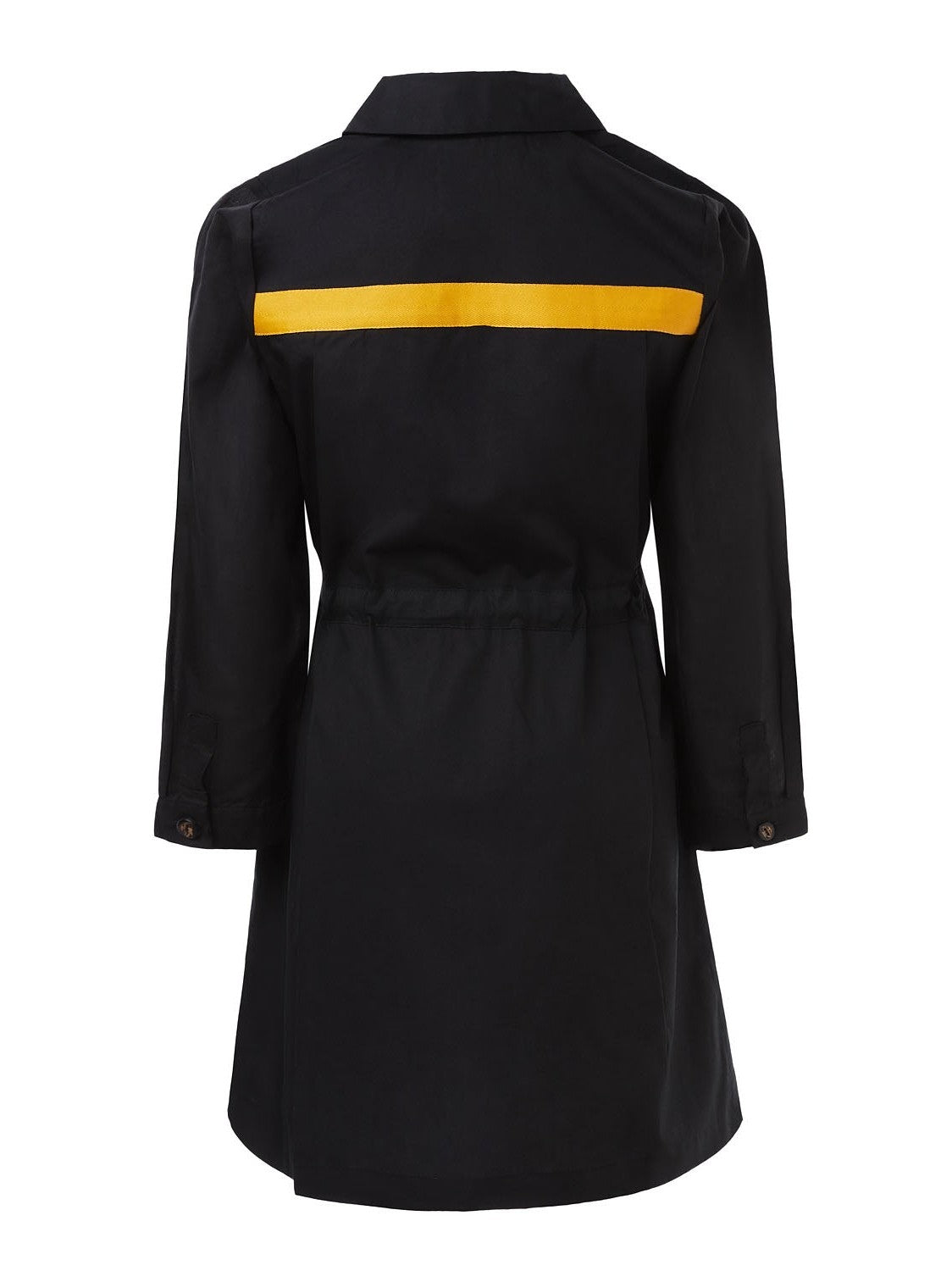 Girls Black Longsleeve Shirt Dress-2