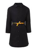 Girls Black Longsleeve Shirt Dress-0
