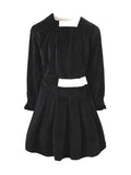 Black Velvet Dress for Girls