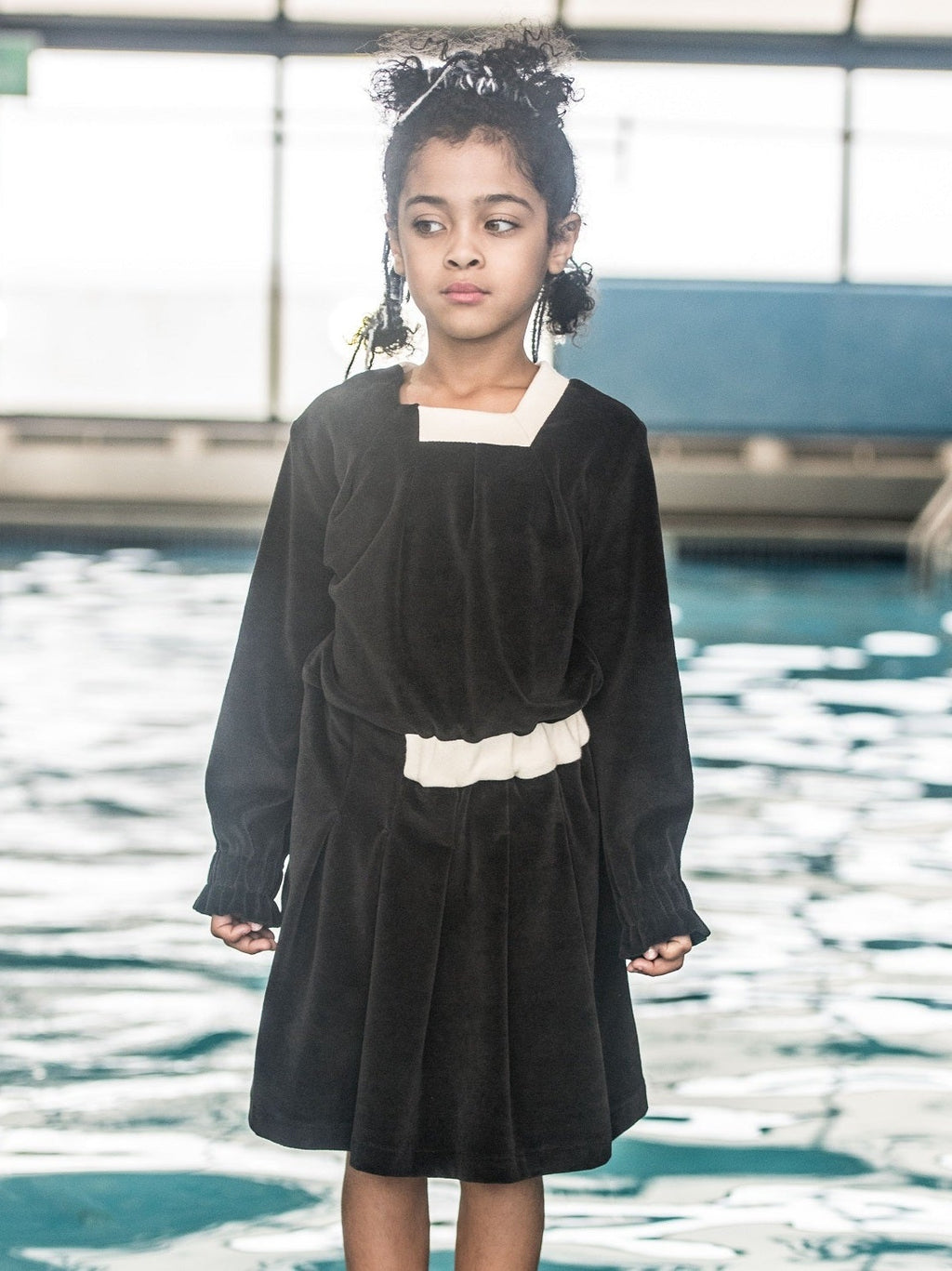 Black Velvet Dress for Girls