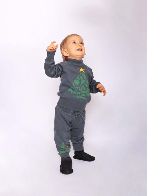 Baby Christmas Leggings in Grey