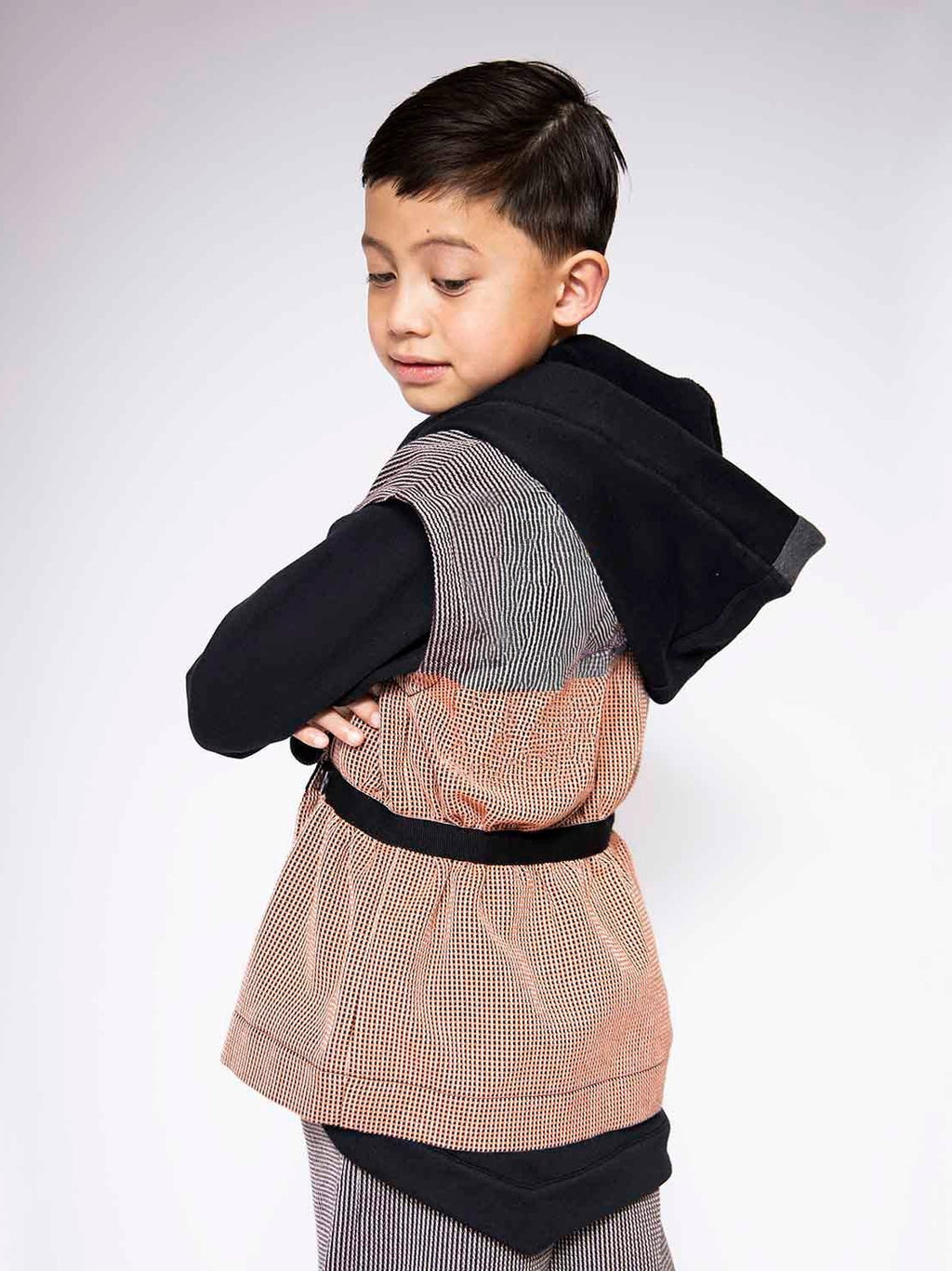 Multicolored Sleveless Jacket with Appliquè-2