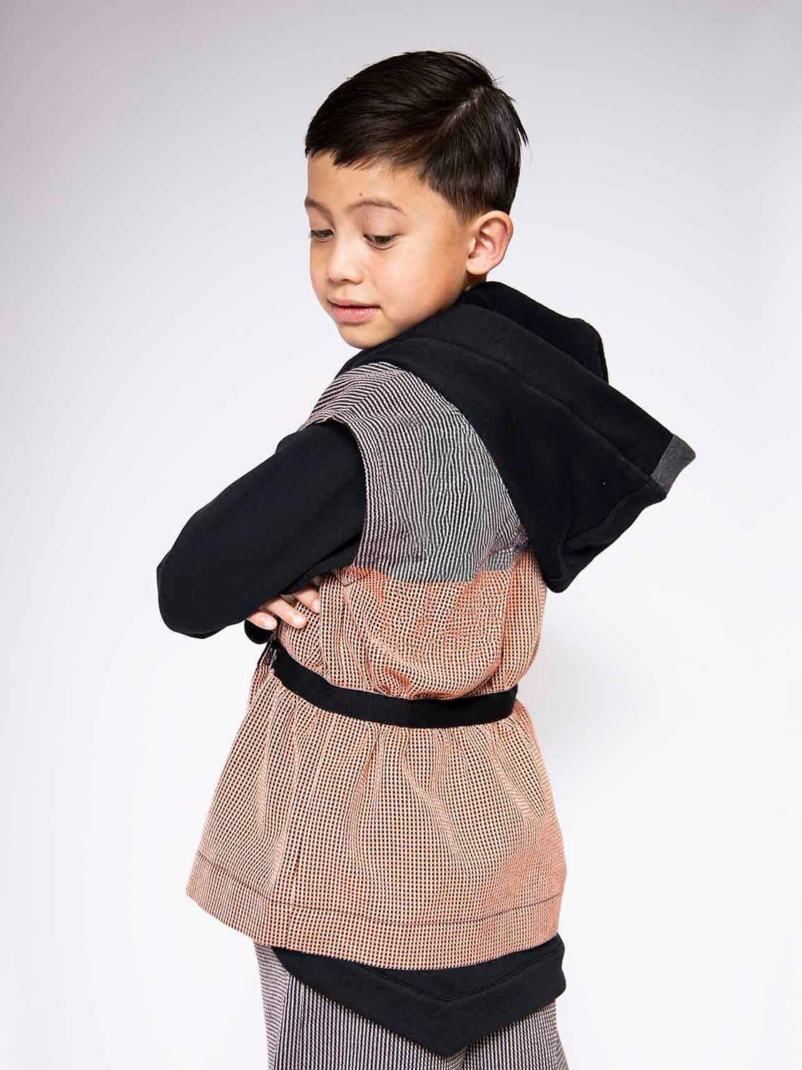 Multicolored Sleveless Jacket with Appliquè-2