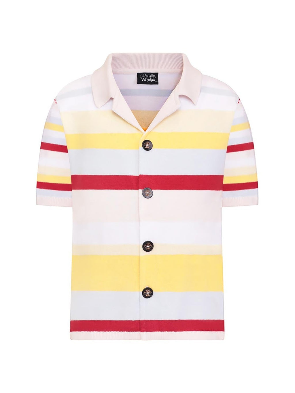 Knitted Shirt with Pastel Stripes-0