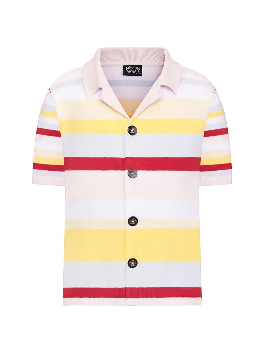 Knitted Shirt with Pastel Stripes-0