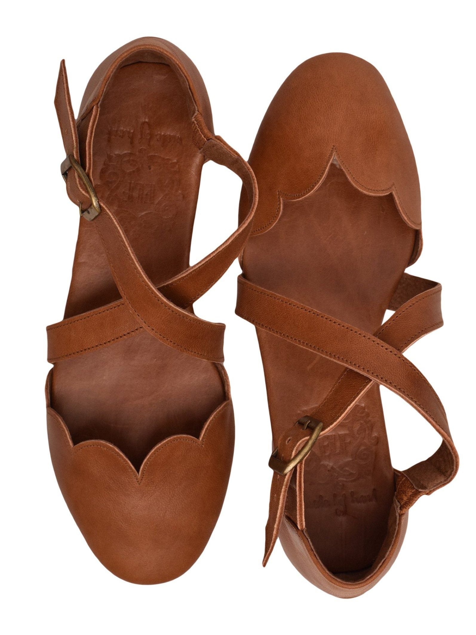 Mangrove Cross-Strap Leather Ballet Flats