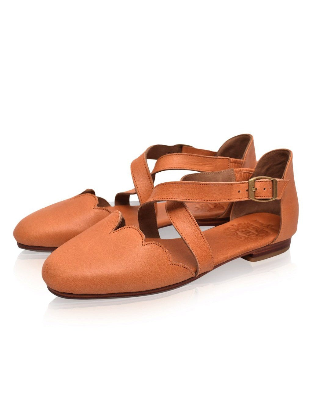 Mangrove Cross-Strap Leather Ballet Flats