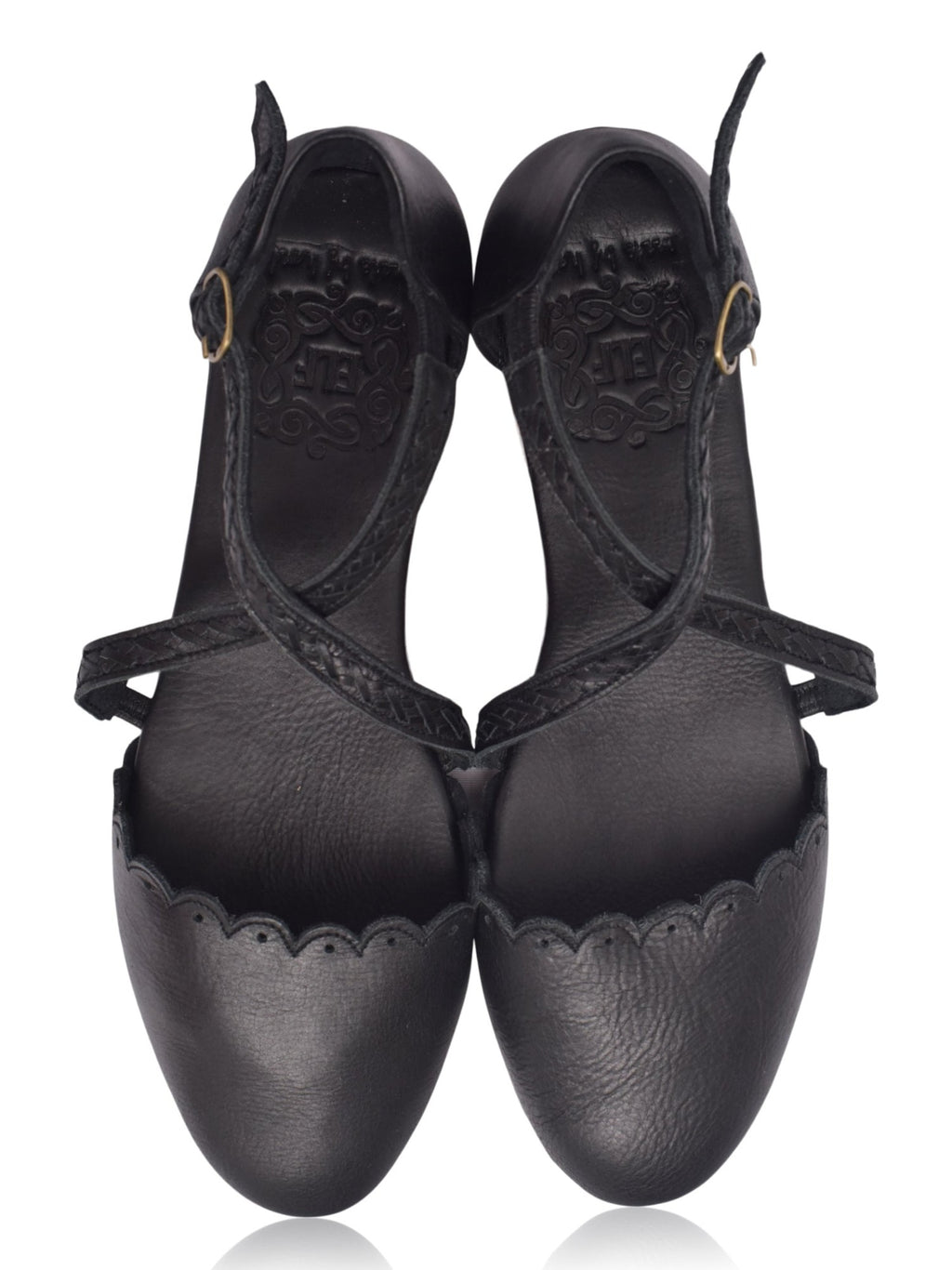 Montana Criss-Cross Leather Flats-2