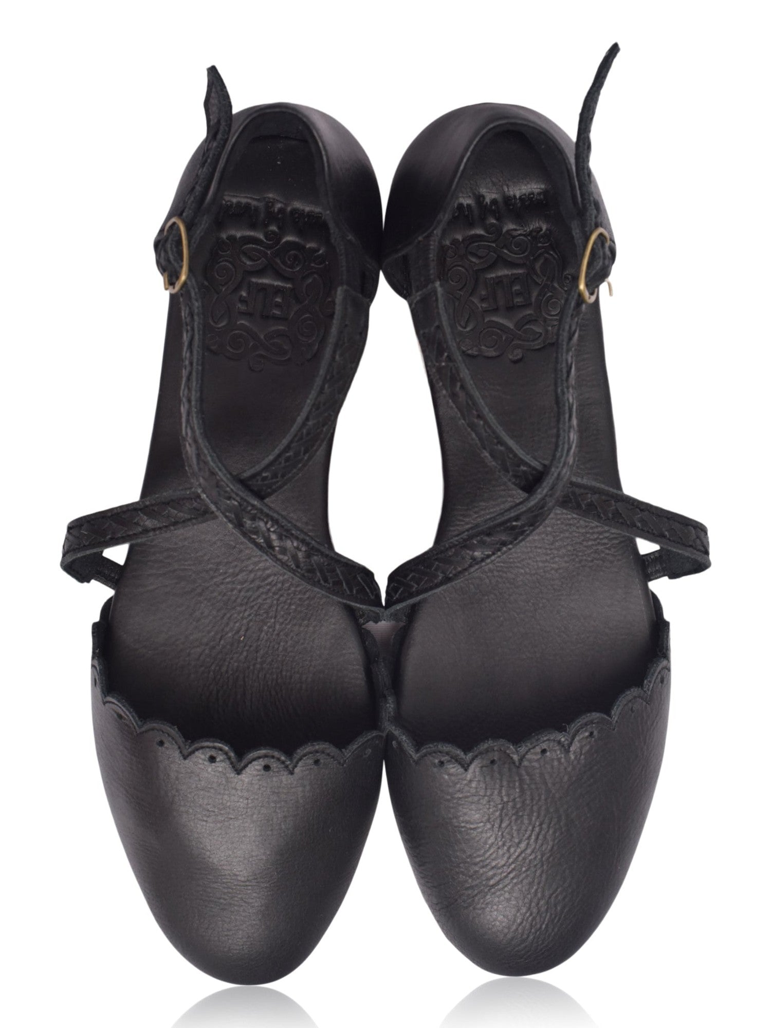 Montana Criss-Cross Leather Flats-2