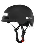 Bike Helmet with Front And Rear Rechargeable LED Lights Matte Black-0