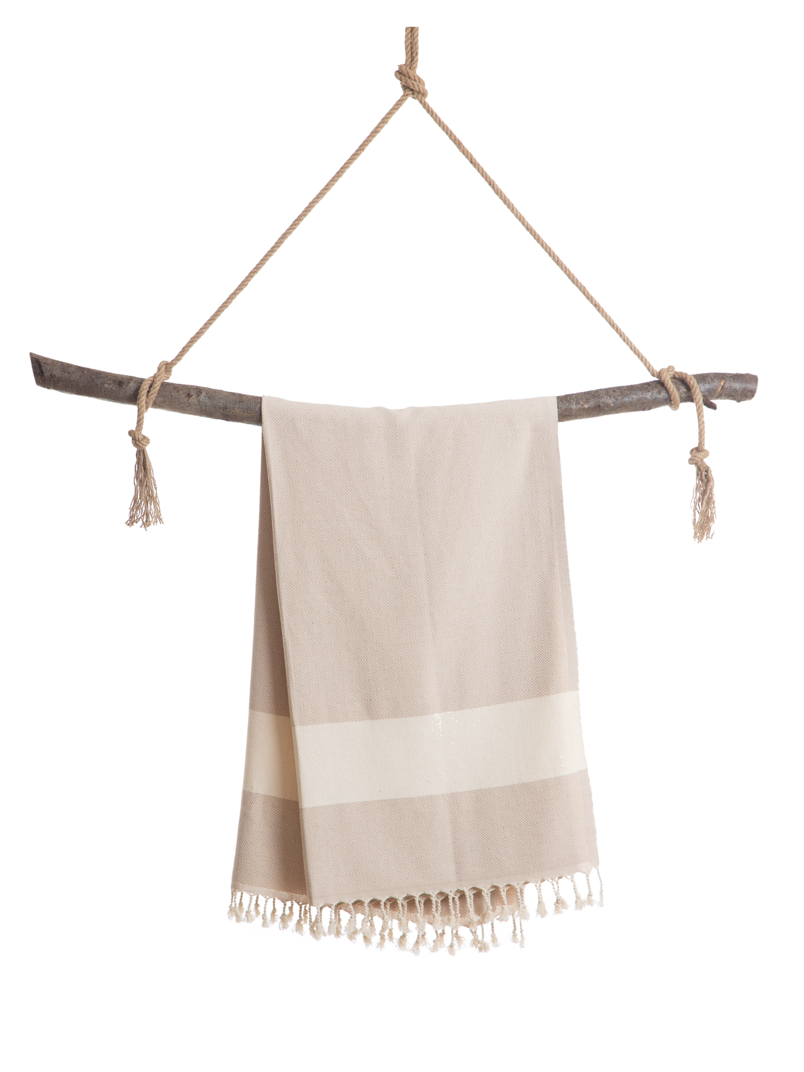 DIAMANT Hammam Towel, Beach Towel, Peshtemal - Beige