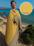 SAHARA Hammam Beach Towel Spa Sauna Towel - Yellow