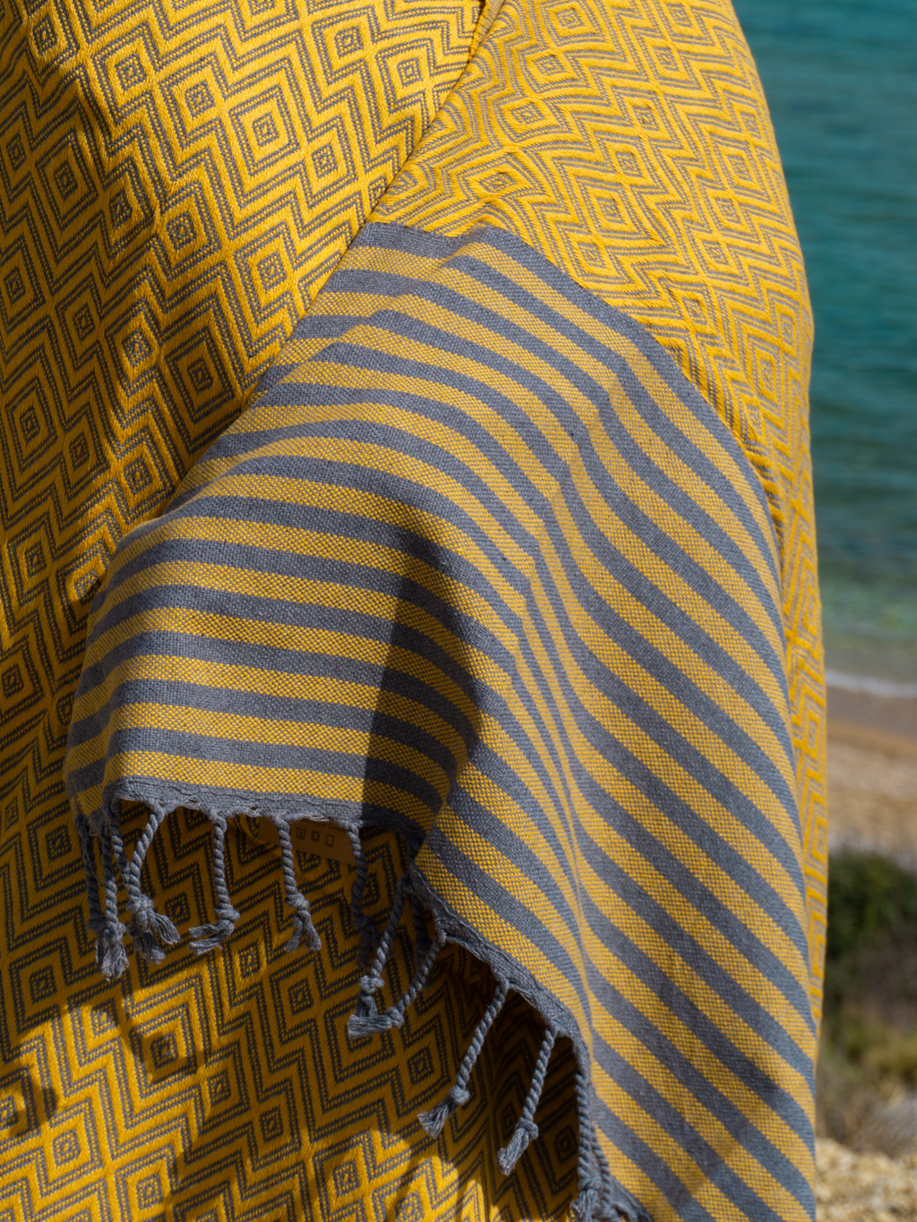 SAHARA Hammam Beach Towel Spa Sauna Towel - Yellow