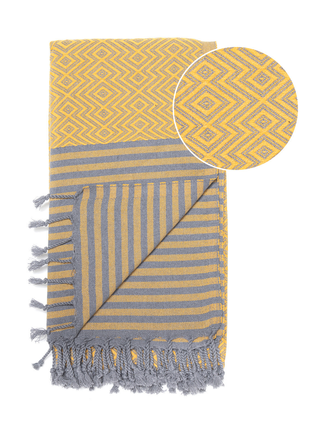 SAHARA Hammam Beach Towel Spa Sauna Towel - Yellow