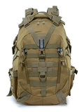 40L Tactical Camping Backpack Waterproof Molle Khaki-0