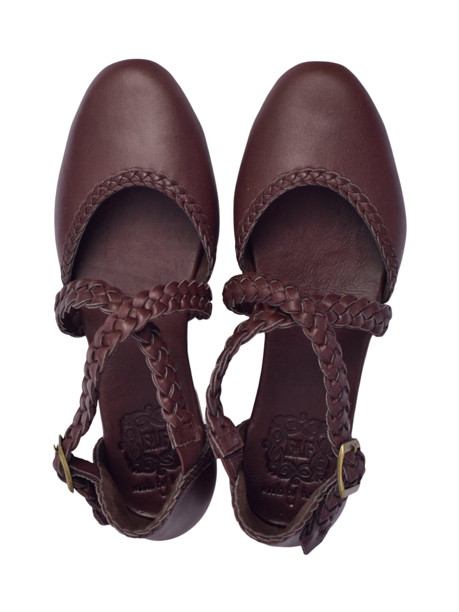 Tallulah Braided Criss-Cross Leather Flats-7