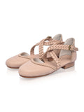 Tallulah Braided Criss-Cross Leather Flats-1