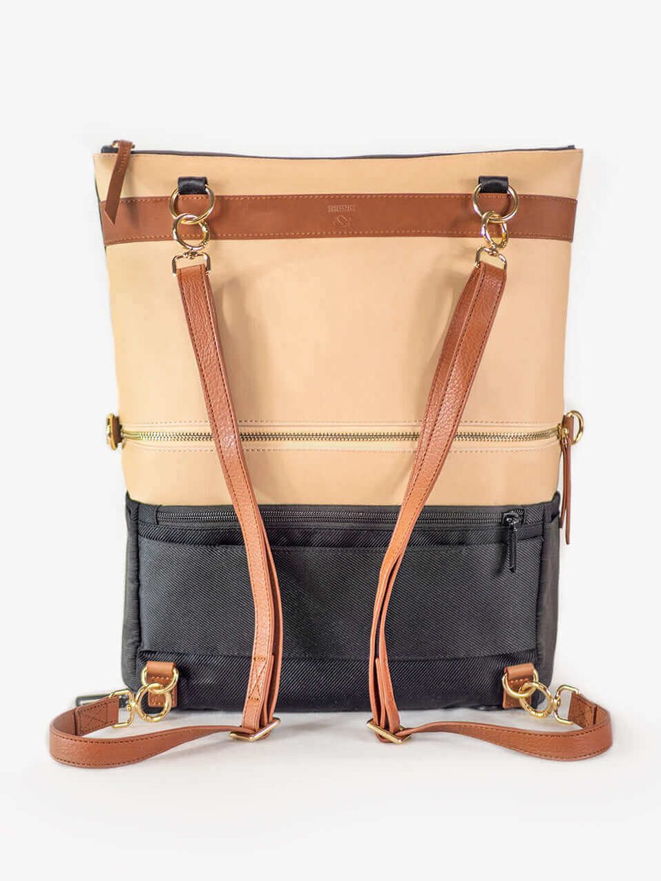 DAKOTA 3 in 1 Convertible Backpack Purse, Sand