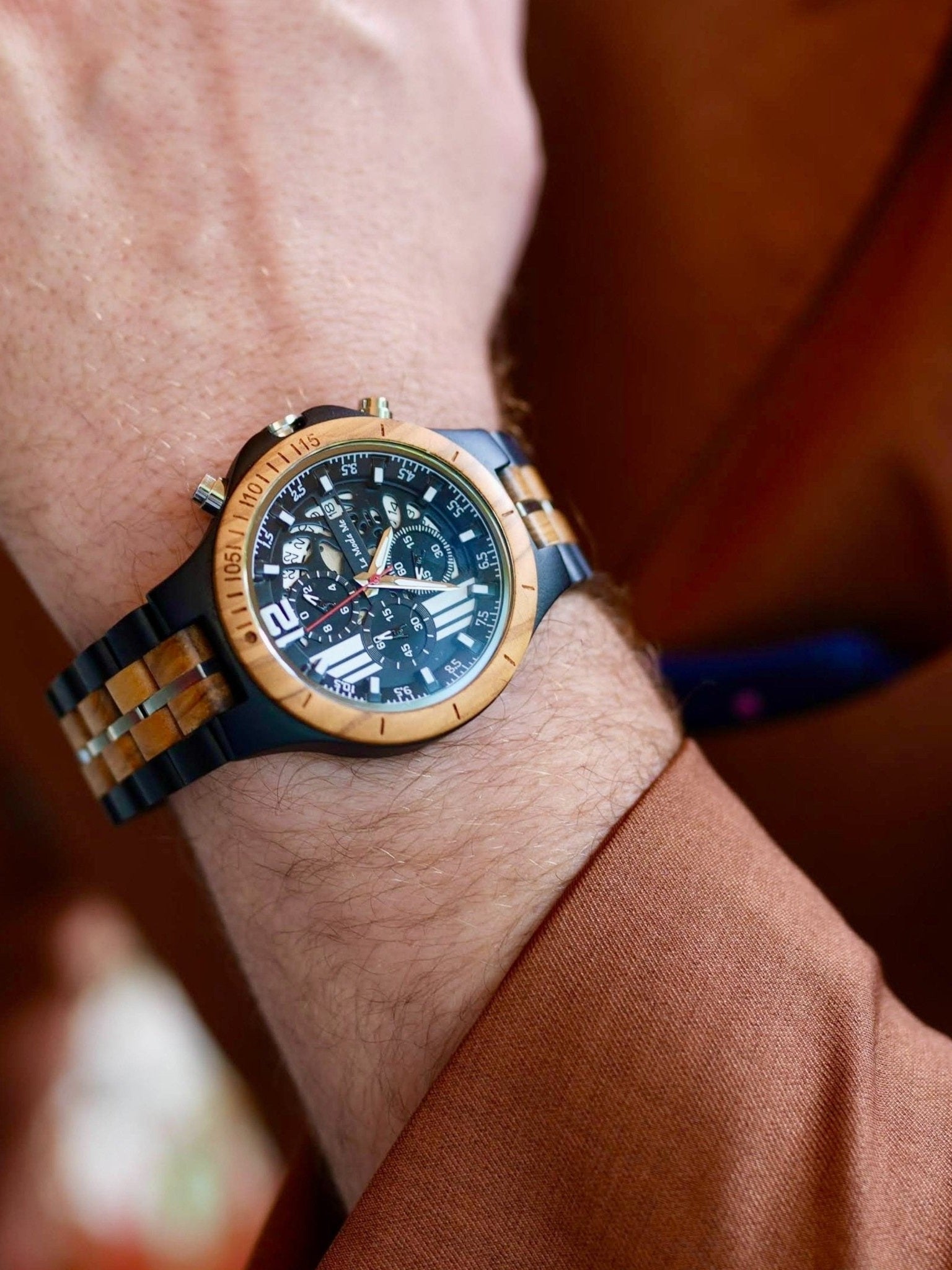 Wooden Set Berlin Nights - Eco-Friendly Watch & Bracelet Bundle