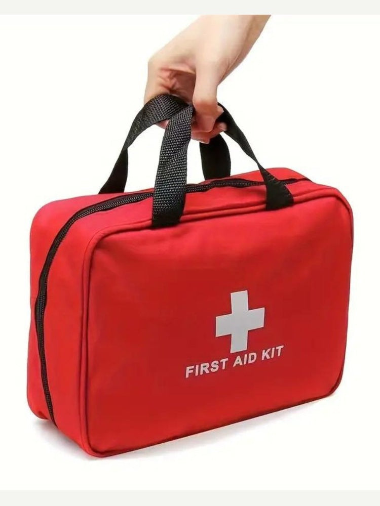 173pcs Large First Aid Kit: Portable Bag For Outdoor Hunting, Hiking, Camping And More - Including Emergency Supplies!