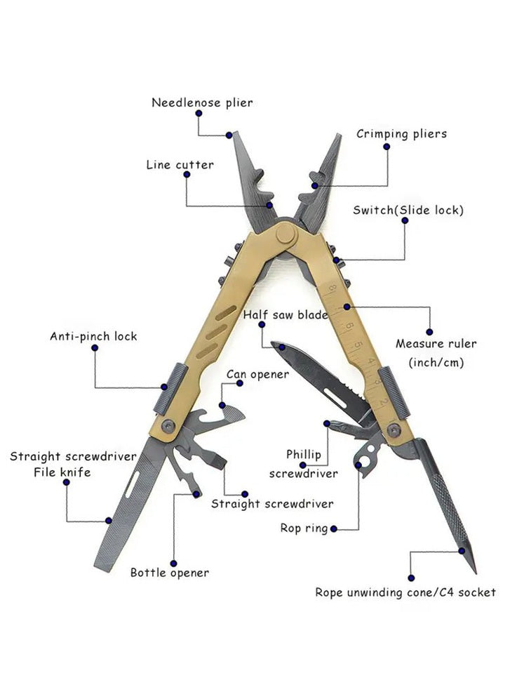 Multitool Multifunctional Stainless steel Pliers For Camping, Hiking and everyday Use